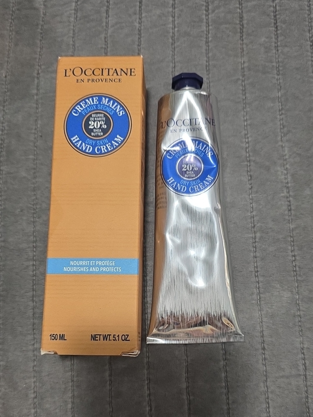 L'OCCITANE  Dry Skin Moisturizer – Silver Tube / Blue & Orange Box